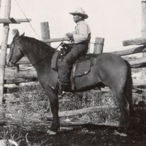 Roy Garrett on horseback